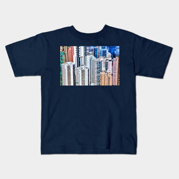 Crammed In, Hong Kong City Accommodation Kids T-Shirt by tommysphotos